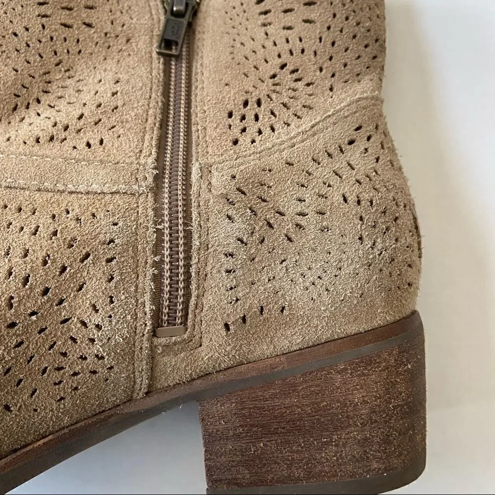 Ugg Darling Seaweed Perforated Suede Ankle Boots